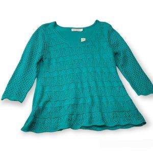𝅺Christina XL aquamarine Knit Pullover top